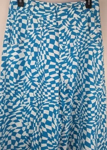 Pantaloni da donna Free People taglia 8 gamba svasata geometrici 100% cotone - Foto 1 di 12