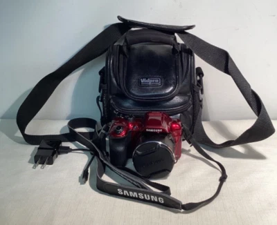 Цифровая камера Samsung WB1100 16 Мп 35-кратный зум - красная *ХОРОШАЯ/ПРОТЕСТИРОВАННАЯ* с чехлом - Изображение 1 из 4