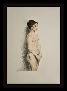 Raphael Soyer nackte Frau (Farbe) H/S-Nummer sozial realistische KUNST - Bild 1 von 3