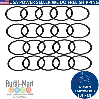 RURAL MART 20pk Eureka & Sanitaire 30563B Upright Round Vacuum Cleaner Belts Black Rubber