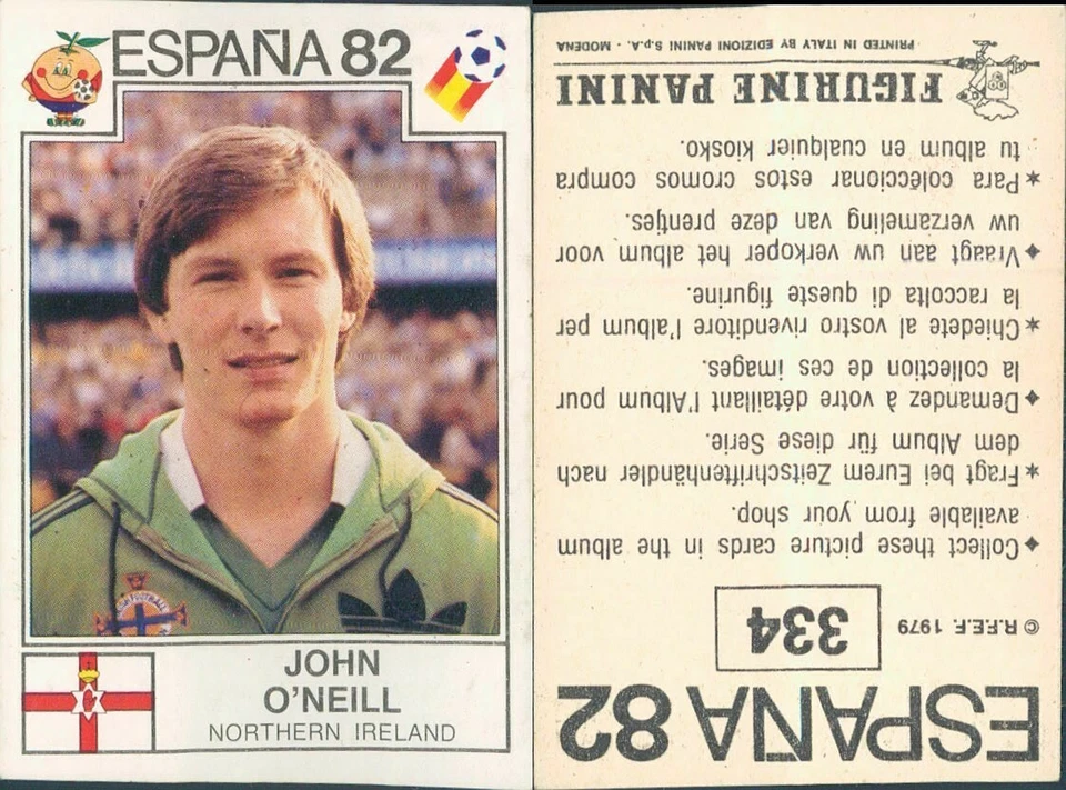 John Ou, Neill, Nord IRELAND-N.334-ESPANA 82 Figurine Panini-New, - Photo 1/1