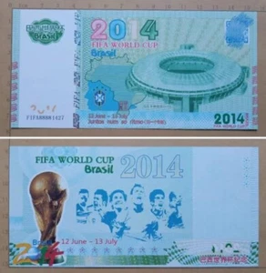 LOT 10 PCS,2014 Brazil World Cup commemorative banknote UNC FREE SHIPPING - Picture 1 of 1