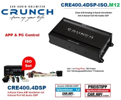Crunch CRE400.4DSP-ISO.M12 DSP Verstärker kompatibel mit Renault Clio IV 2012 - - Bild 1 von 4