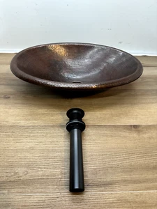 Miseno MNO-NA300 Oval 14" Drop-In Bathroom Sink, Antique Copper - Picture 1 of 6