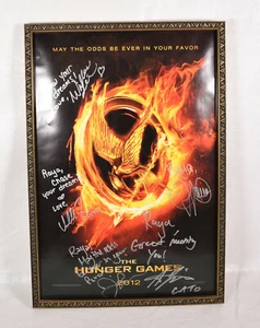The Hunger Games Fan Camp 2013 Poster Autograph Signed x 6 Lithograph 20 x 13 - Picture 1 of 8
