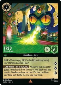 Fred Giant-Sized Non-Foil Disney Lorcana 98/204 Reign of Jafar - Picture 1 of 1