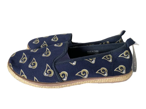 FOCO NFL Women's Los Angeles Rams Espadrille Canvas Shoe NEW NWT Cover