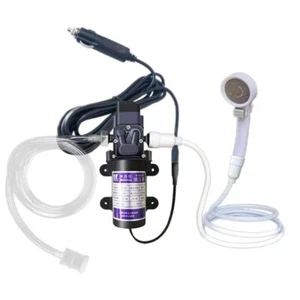 12V Car Electric Siphon Pump Washer Handheld Faucet Kit Camping Bath Shower Set - Picture 1 of 19