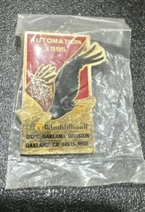 USPS Oakland Division Automation  Eagle Pin Oakland Ca. 1995 NIP - Picture 1 of 2