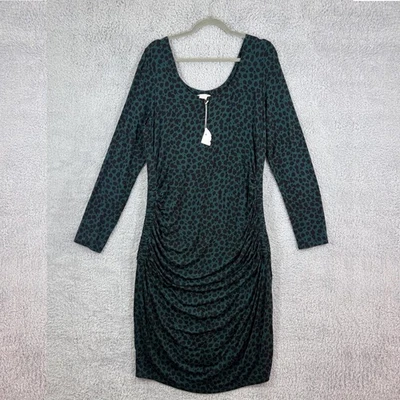 NWT Ingrid & Isabel Masterpiece Long Sleeve Midi Dress Maternity Size XL Green - Image 1 of 4
