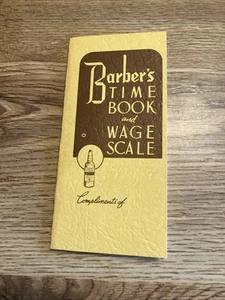 Vintage Barber Shop - Barber’s Time Book & Wage Scale 4/74 To 4/1975 Journaled - Picture 1 of 3