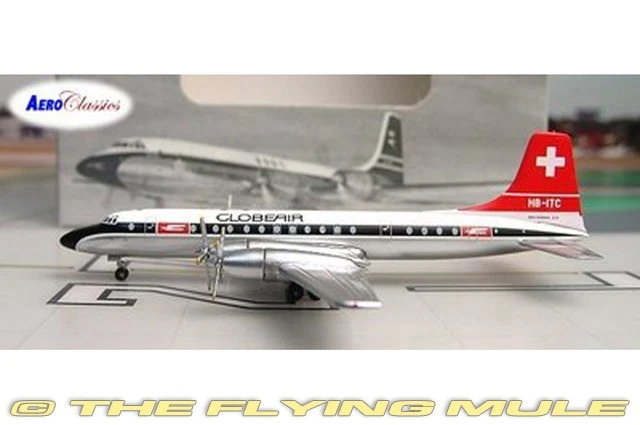 AeroClassics 1:400 Britannia Globe Air HB-ITC - Image 1 of 1