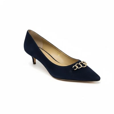 Talbots Tacones Gatito Gamuza Azul Marino Detalle Cadena Dorada Para Mujer Talla 9.5M Foto 1 de 4