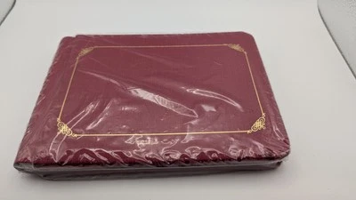 Álbum Creative Memories 5x7 rojo con 10 páginas dentro borde dorado estilo antiguo sellado Foto 1 de 2