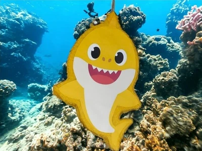 Yellow Baby Shark Pinata Birthday Party Supplies for Kids Boys Girls - Image 1 of 4