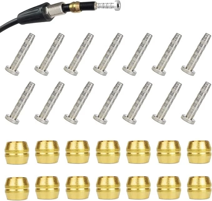 BH90 Brake Olive and Barb - Brass and Steel Insert Kit for Shimano Mountain Bike