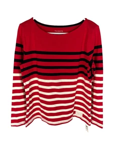 Talbots Sweater Medium Pullover Nautical Stripe Authentic Knit Spring Casual NEW - Picture 1 of 6