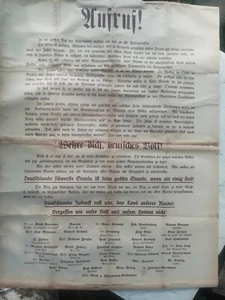 Historisches Plakat, Aufruf von 1918 (1919) - Bild 1 von 10