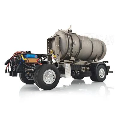 1:14 LESU Metal 4*4 Vacuum Tank Transport Car RC Tractor Truck Light Pump Pipe - Image 1 of 4