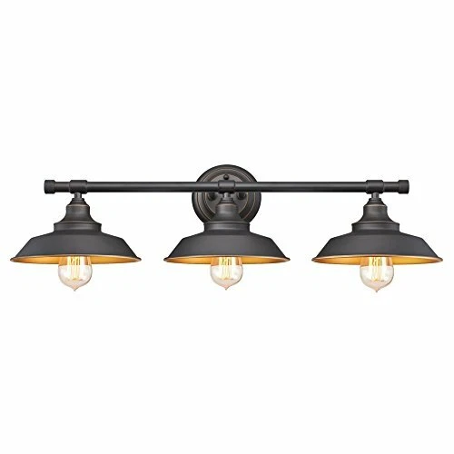 Westinghouse 6344900 Iron Hill accesorio de pared interior de tres luces, bronce frotado con aceite Foto 1 de 1