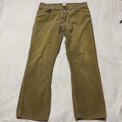 J Crew Pants Men’s 38X32 Brown Straight Leg Flat Front Elephant Corduroy Preppy - Image 1 of 4