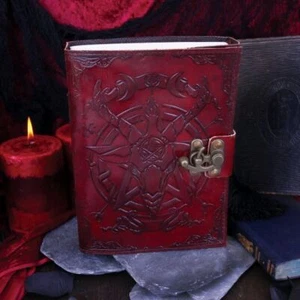 Nemesis Now Leather Journal - Baphomet - Book of Shadows -15cm x 21cm - Picture 1 of 6