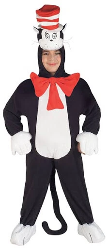 Cat in the Hat Jumpsuit Deluxe Halloween Costume, Medium - Image 1 of 1