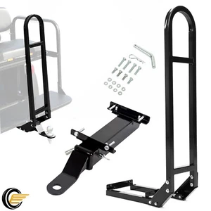 Golf Cart Rear Seat Safety Grab Bar+Back Footrest Trailer Hitch For EZGO Yamaha - Picture 1 of 13