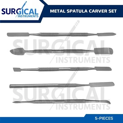 SURGINSTRUMENTS Metal Spatula 5 pcs Set Kit Tools Dental Carver Wax Clay Surgical German Grade