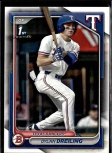 2024 Bowman Draft Paper Dylan Dreiling Texas Rangers #BD-42 5 Card Lot - Picture 1 of 2