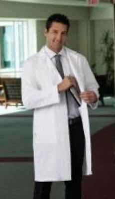 Mens Meta 1963-011-38 White Lab Coat SIZE: 38 - Image 1 of 4