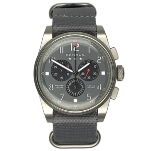 Reloj de cuarzo para hombre Benrus AirChief2 AC4-SB-G-NG cronógrafo acero inoxidable 41 mm - Imagen 1 de 8