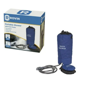 1x Hand-held Portable Shower w/ Foot Pump Hot Warm Cold Shower Head Boat Beach - Picture 1 of 9