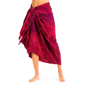 PANASIAM Sarong rote Designs, Strandtuch Pareo batik handgemacht Schal Halstuch