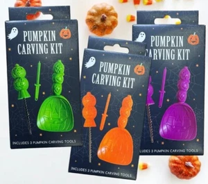 ┥ 3 piezas Halloween JUEGO DE HERRAMIENTAS TALLA DE CALABAZA HAZLO TÚ MISMO Kit de herramientas artesanales Fiesta Primicia - Imagen 1 de 22