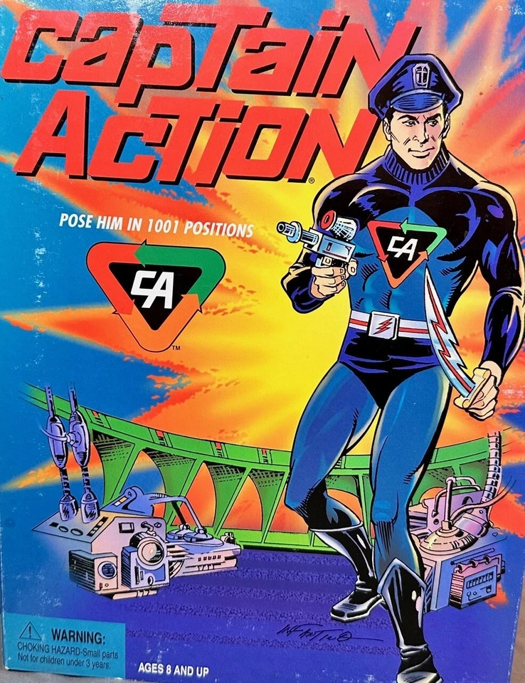 Captain Action jugando Mantis.  Varias figuras de acción Foto 1 de 1