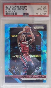 Josh Richardson 2018 Panini Prizm /99 Blue Cracked Ice PSA 10 Gem Heat POP 1 💎