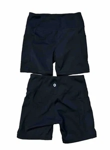 Lot of 2 Pairs Girls Bike Shorts Black Size M Medium DEVOROPA - Picture 1 of 6
