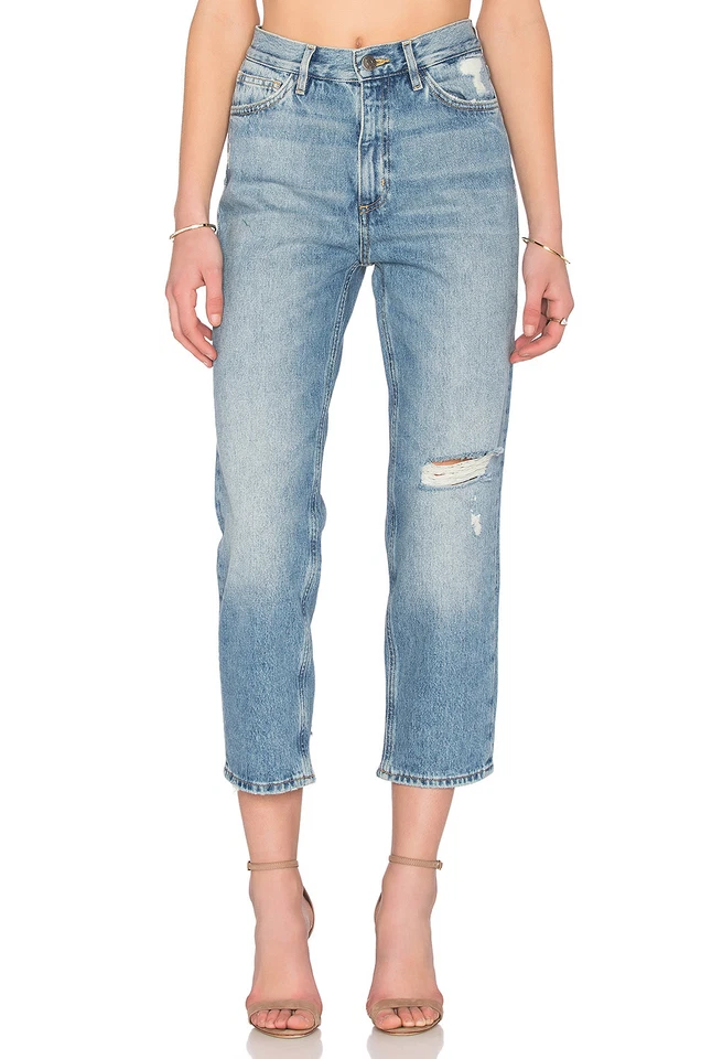 NUEVO CON ETIQUETAS M.i.h JEANS JEANNE WHIPTAIL TIRO ALTO RECORTADOS DESGASTADOS JEANS 30 Foto 1 de 4