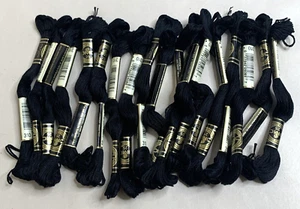 (18) Mouline Special DMC 25 Embroidery Floss Skeins Cotton Black 310 - Picture 1 of 1