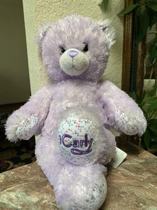 Build A Bear iCarly sparkle  Purple Bear Plush W/ Working Music Box In Paw 2009 - Picture 1 of 14