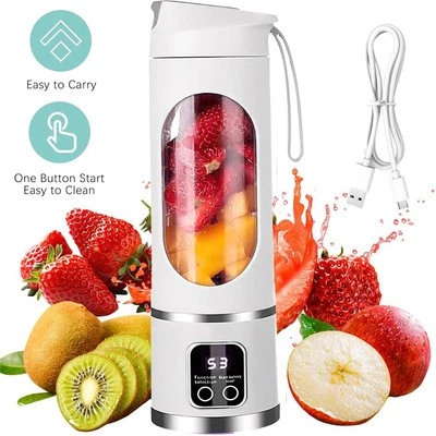 Frullatore Portatile Spremiagrumi Elettrico Frullatore Frutta USB Ricaricabile Frullatore Succo - Immagine 1 di 4