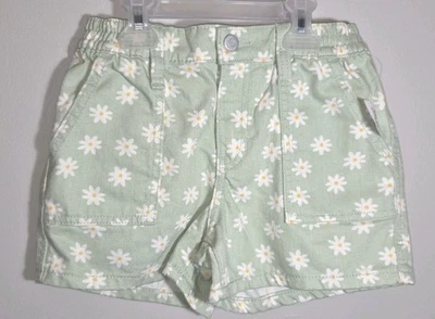 Pantalones Cortos de Jean Old Navy para Niña Talla M (8) Verde Con Margaritas Algodón Elástico Nuevos con Etiquetas Foto 1 de 4