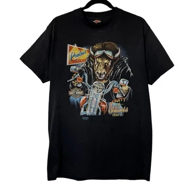 Camiseta Harley Davidson 3D Emblema Proteger Vida Silvestre Fiesta Sturgis Black Hills L Foto 1 de 4
