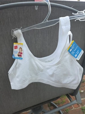 Sutiã Hanes 2pk Novo Conforto Diário Meninas Grande Branco Novo Sutiã Esportivo Sem Almofada  - Imagem 1 de 4