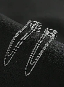 Chain bar ear cuff set - Picture 1 of 2