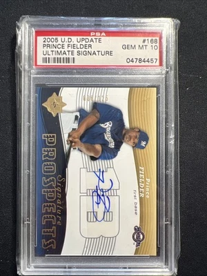 2005 UD Ultimate Signature Prince Fielder RC Blue #d/125 Psa 10 Rookie - Image 1 of 2