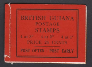 BRITISH GUIANA 1945-49 24c COMPLETE BOOKLET SB9b. - Picture 1 of 1