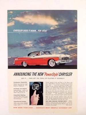 1956 Chrysler New Yorker Print Ad  - Image 1 of 2