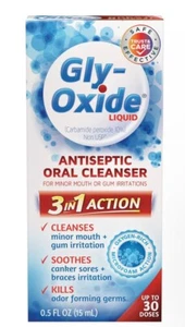 Gly-Oxide Antiseptic Oral Cleanser Liquid, 0.5 fl oz, Exp 11/2024, Sealed - Picture 1 of 3
